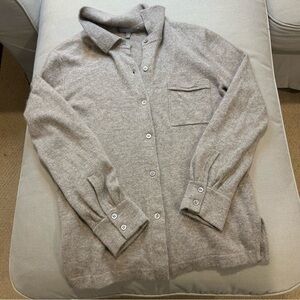 Neiman Marcus Cashmere Collection Heather Gray Button Down Men's Size S